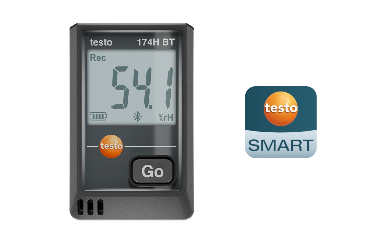 Testo 174 H BT - Mini záznamník prpřipojením Bluetooth® a aplikací