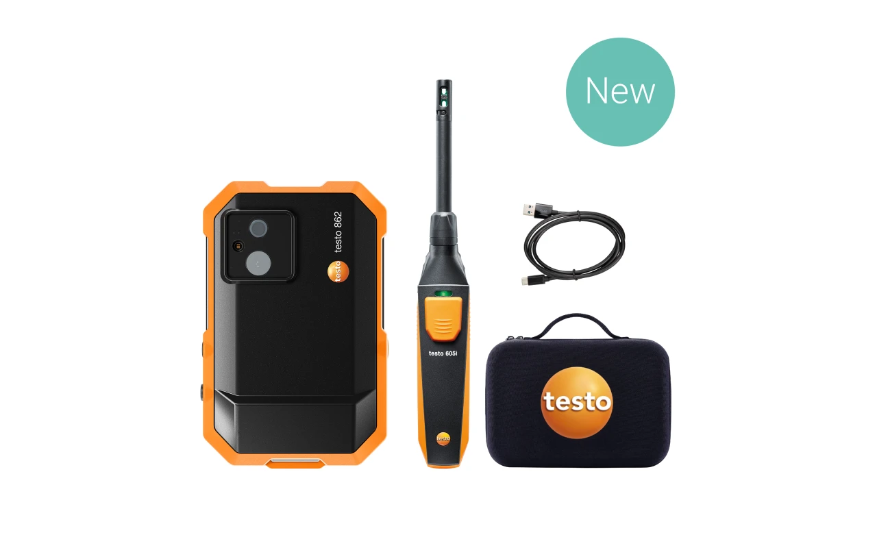 Testo 862-2 sada pro detekci plísní -   Termokamera (256 × 192 pixelů) a termohygrometr